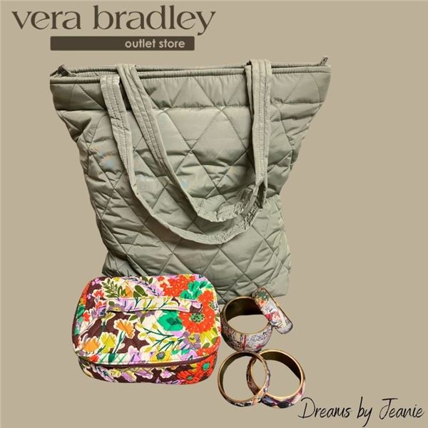 Vera Bradley & Gold Colored Bangles Set