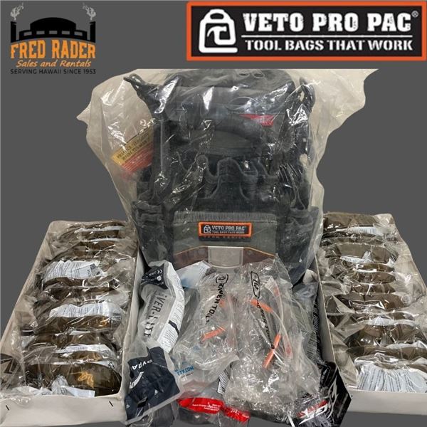 Veto Pro Pac Tool Bag with Safety Eyewear Bundle