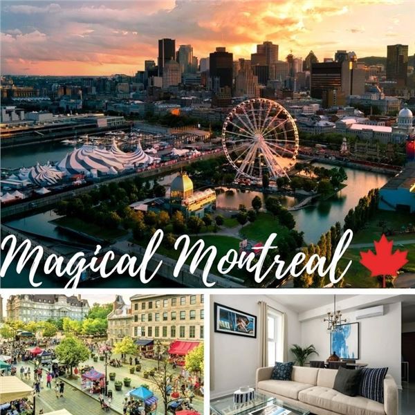 3-Night Montreal Vacation for 4 guests in a 2 Bedroom Apartment- Minimum Bid $2950