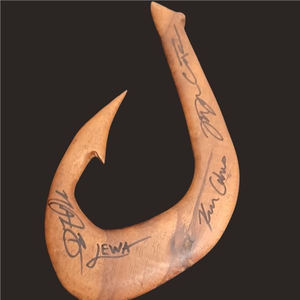 Autographed Hand Carved Fish Hook