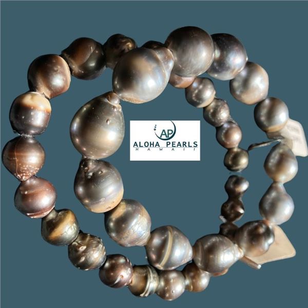 Pair of Tahitian Multi-Color Pearl Bracelets