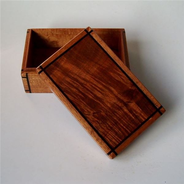 Kua’Aina Artworks Curly Koa and Ebony Wood Box