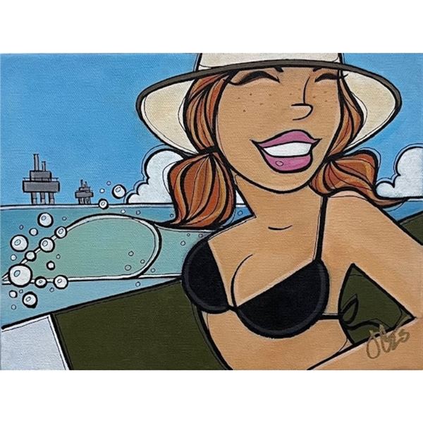 “Planet Z – 2025” Autographed Acrylic and Ink Painting on Canvas