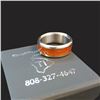 Image 1 : Tiger Koa Inlay Titanium Ring + Free Sizing