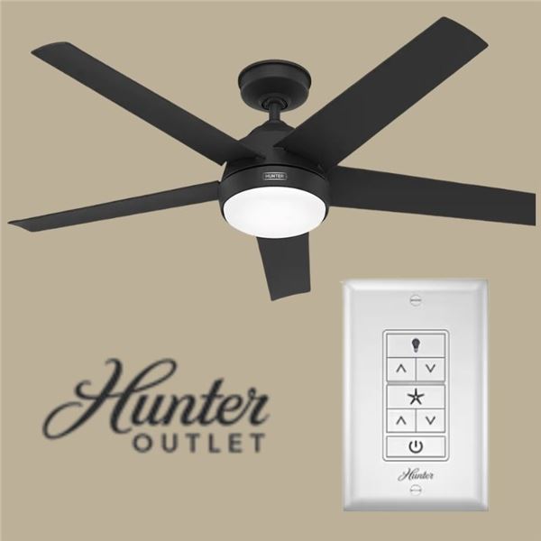 Hunter Skyflow Outdoor Ceiling Fan – 52" with LED Light & Wall Control