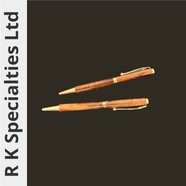 Two Premium Koa Pens with Engraving Certificates