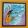 Image 3 : Four Piece- Acrylic Fish & Floral Artwork by Anthony Randall