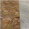 Image 3 : Traditional Japanese Obi, 13' Bronze & Tan Textile with Cranes and Lotus Flowers