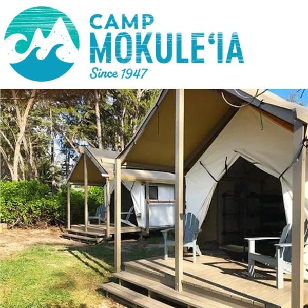Camp Mokule’ia Two-Night Stay in a Tentalo for Four.