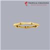 Image 1 : 14K Gold-Plated Bamboo Ring, Size 8