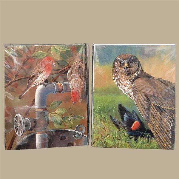 Pack of 2 8" x 10" Hand-Painted Nature Art Prints