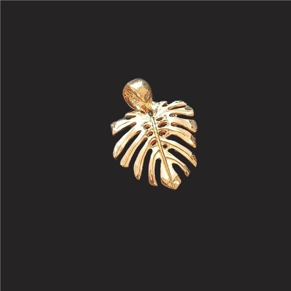 14K Gold-Plated Hawaiian Monstera Leaf Pendant