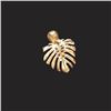 Image 1 : 14K Gold-Plated Hawaiian Monstera Leaf Pendant