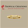 Image 1 : 14K Gold-Plated Bamboo Ring, Size 7