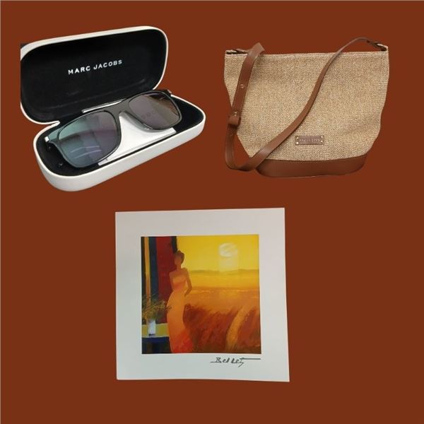 Marc Jacobs Sunglasses, Piper & Skye Valencia Shoulder Bag and “Dans la Maturité des Blés[x
