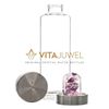 Image 1 : Vita Juwel ViA Wellness- Crystal Water Bottle with Amethyst, Rose Quartz & Clear Quartz -Balance, Re