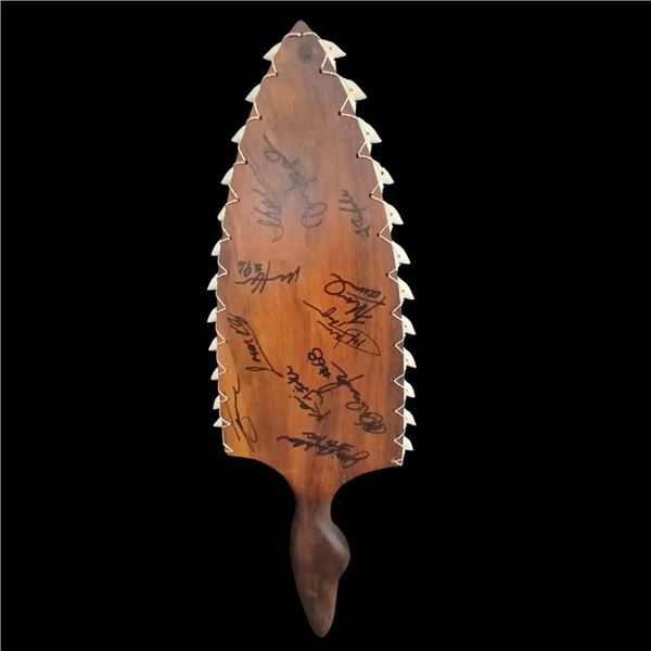 Handcrafted Autographed Large Koa Wood Hawaiian Warrior Weapon (22.5" x 6")