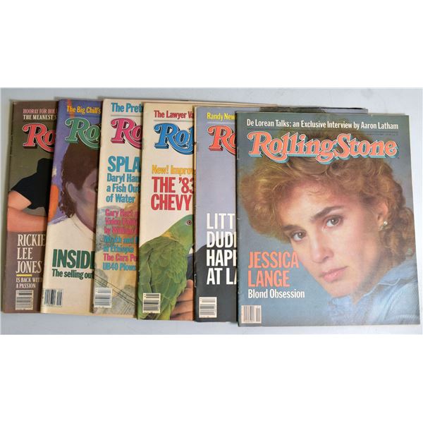 Rolling Stone Magazine featuring Issues from the1980's