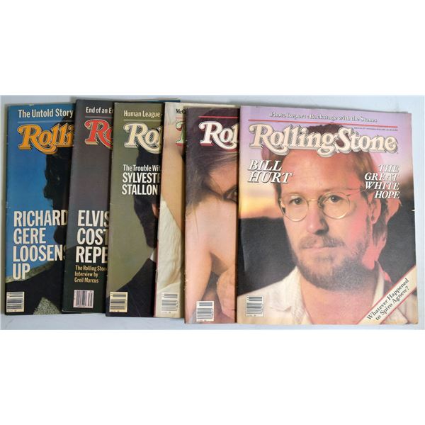 Rolling Stone Magazine featuring Issues from the1980's
