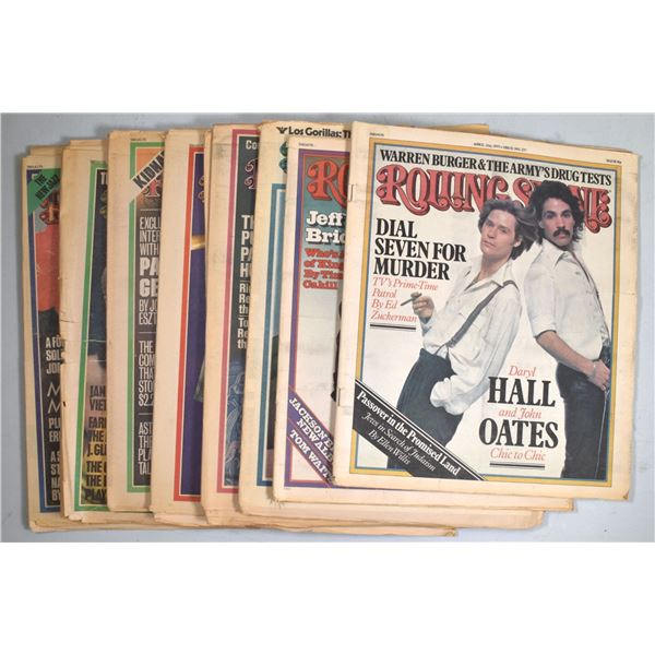 Rolling Stone Magazine featuring Issues from 1973, 1974, 1977