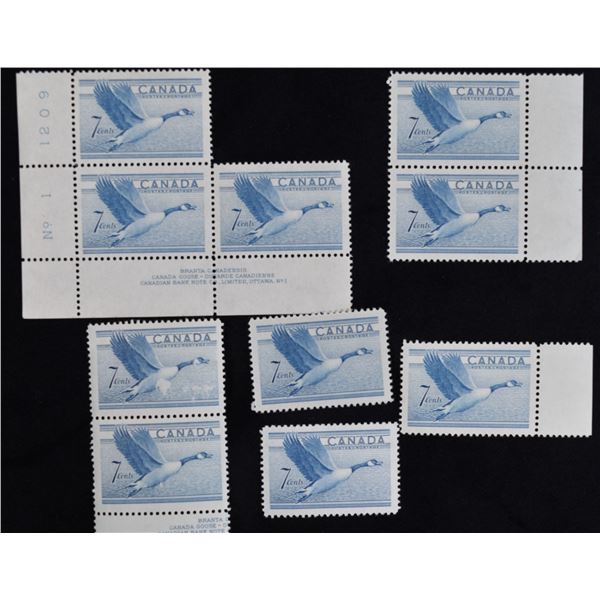 Stamps - Canada, Blue Canada Goose 1953 7c