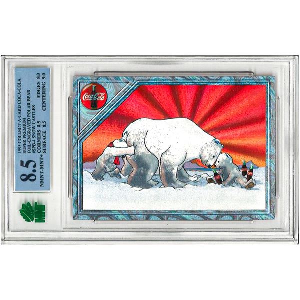 OE - 1995 Coca-Cola Super Premium Dufex Foil Polar Bears Snow Castles #SPB-4 Graded 8.5 MNT