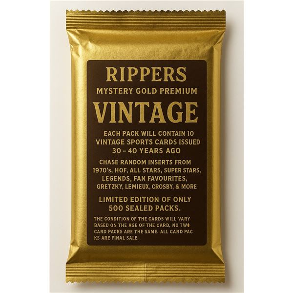 Rippers "VINTAGE" Sports Card Pack - 10 Cards Plus Random Inserts