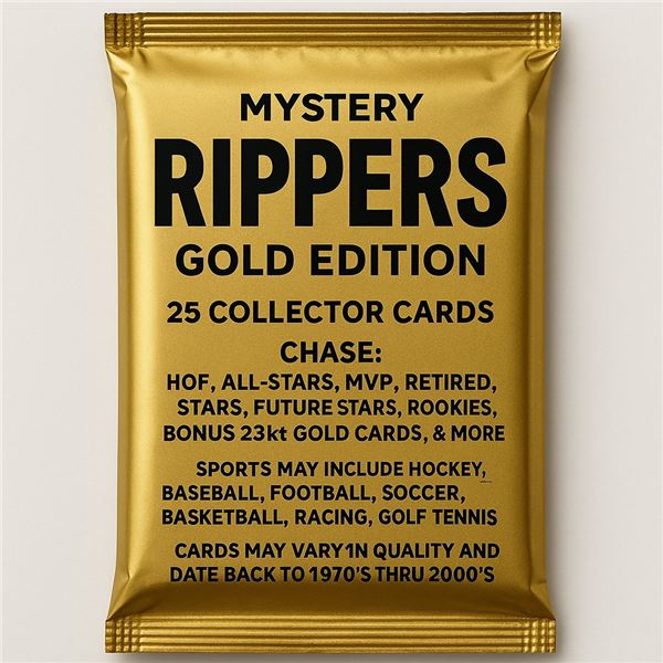 RIPPERS™ GOLD EDITION – MYSTERY COLLECTOR CARD PACK  Sealed Mylar Edition [x=#8211