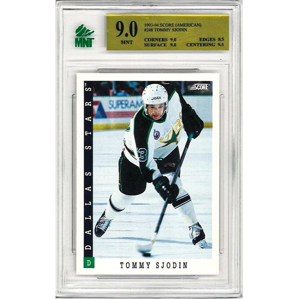 ME - Tommy Sjodin #248 1993 Score Graded 9 MNT