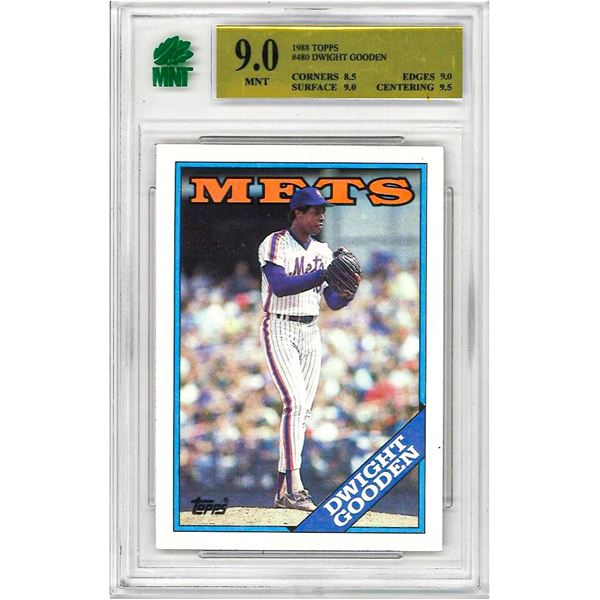 OR -  1988 Topps #480 Dwight Gooden New York Mets Baseball Card #480 graded 9
