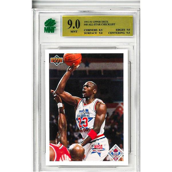 KR - 1991 Upper Deck All-Star Checklist #48 Graded 9