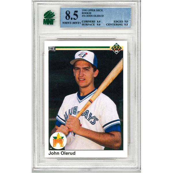E - 1990 Upper Deck John Olerud RC Toronto Blue Jays #56  graded 8.5