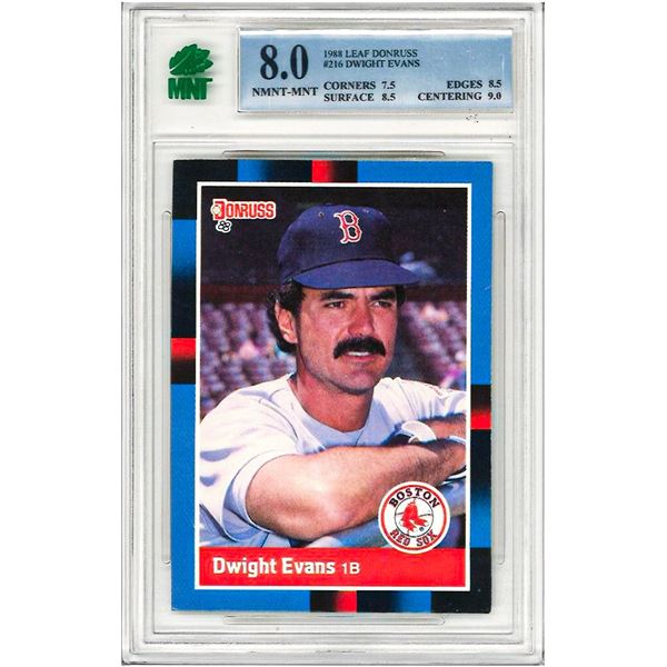 MR - Dwight Evans 1988 Donruss #16 Boston Red Sox graded 8