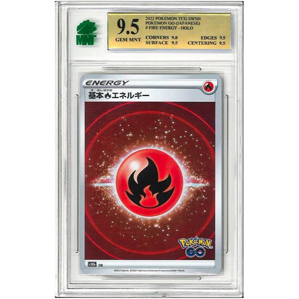 SR - Fire Energy Reverse Holo Japanese Pokemon Go s10b graded 9.5