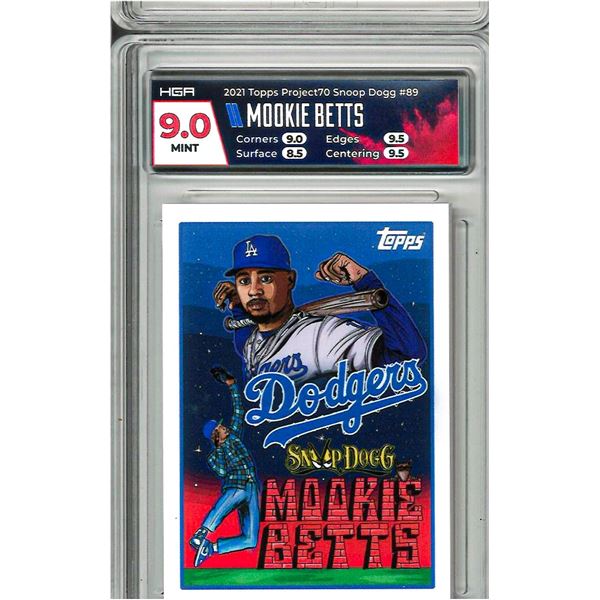 KE - 2021 Topps Project 70 #89 1993 Topps MOOKIE BETTS by Snoop Dogg Graded 9 HGA