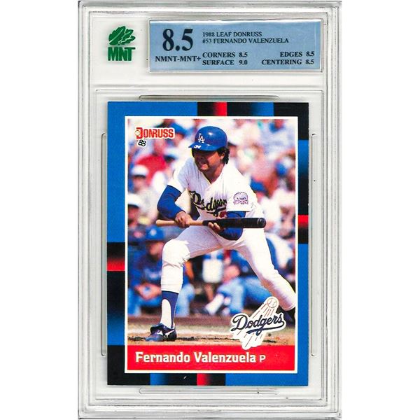 SE - 1988 Donruss Fernando Valenzuela Baseball Card #53 Los Angeles Dodgers graded 8.5