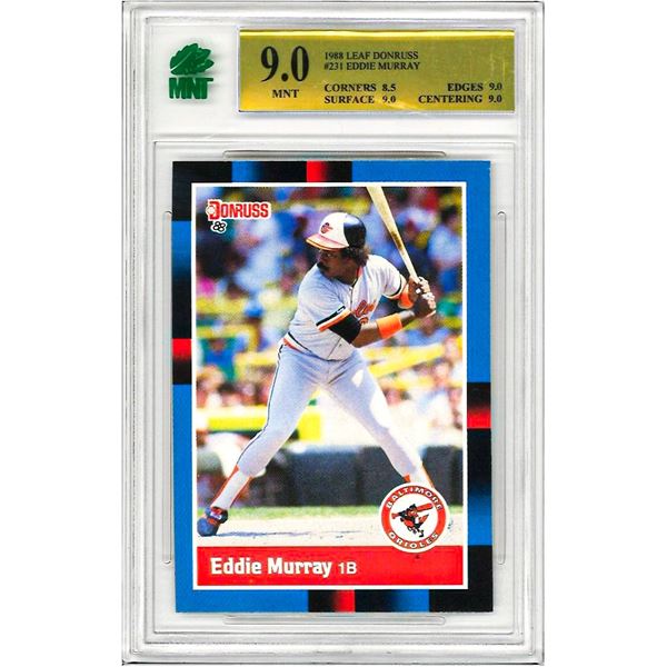 OR - 1988 Donruss Eddie Murray #231 Baseball Baltimore Orioles HOF #231 graded 9