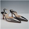 Image 1 : Manolo Blahnik Metallic Slingback Heels