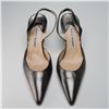 Image 2 : Manolo Blahnik Metallic Slingback Heels