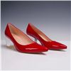 Image 1 : Stuart Weitzman Red Patent Pumps with Lucite Heels