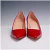 Image 2 : Stuart Weitzman Red Patent Pumps with Lucite Heels