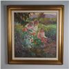 Image 1 : Don Hatfield, Oil on Canvas, Mother and Daughters in Garden, Signed