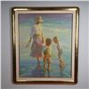 Image 1 : Donald Hartfield, Original Oil on Canvas, On The Beach, Signed