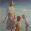 Image 2 : Donald Hartfield, Original Oil on Canvas, On The Beach, Signed