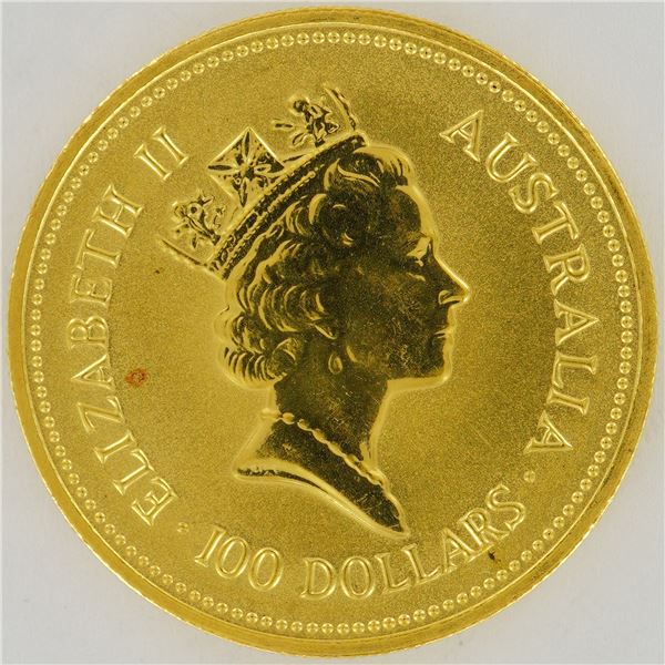 1987 Australian Nugget Elizabeth II 100 Dollars Gold Coin