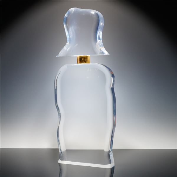 B. Rich Lucite Sculpture, Oversized Bottle Form