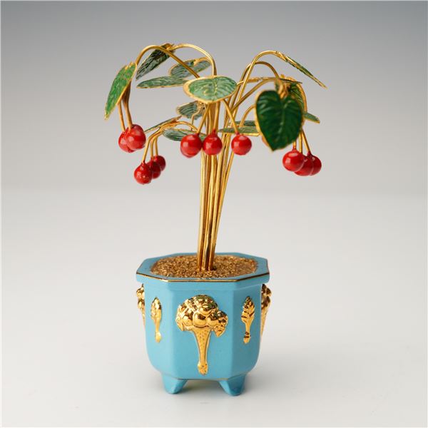 House Of Faberge Cherry Tree Sculpture By Franklin Mint