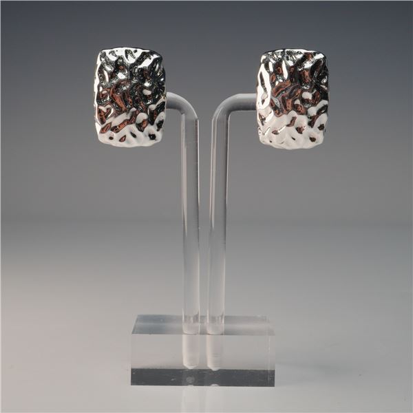 Pair of Simon Sebbag Sterling Silver Clip-On Earrings