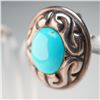 Image 3 : Vintage Sterling Silver Clip-On Earrings with Turquoise