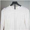 Image 3 : Chado Ralph Rucci Ivory Wool Jacket and White Knit Top